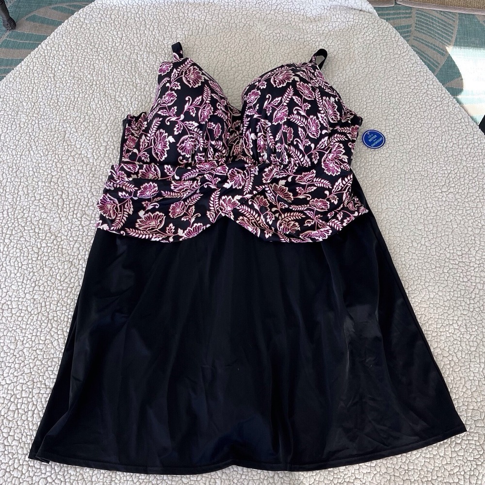 Swimsuit Dress Plus Size 28 Swimsuit for All Suit Skirt Padded‎ Bra One Piece